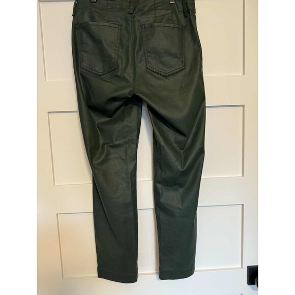 KUT Reese Green Coated Denim Ankle Straight Leg Pant/Jean Women’s Size 8 - Picture 3 of 5